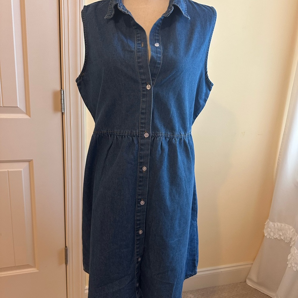 Levi's Blue Denim Midi Dress